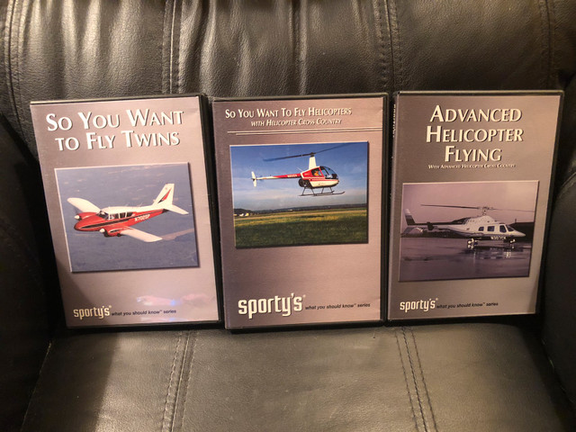 Three Sportys aviation DVDs helicopters twin engines in CDs, DVDs & Blu-ray in City of Toronto