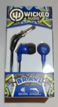 Wicked Audio WI1302 Brawl Headphones, Deep Sea Blue