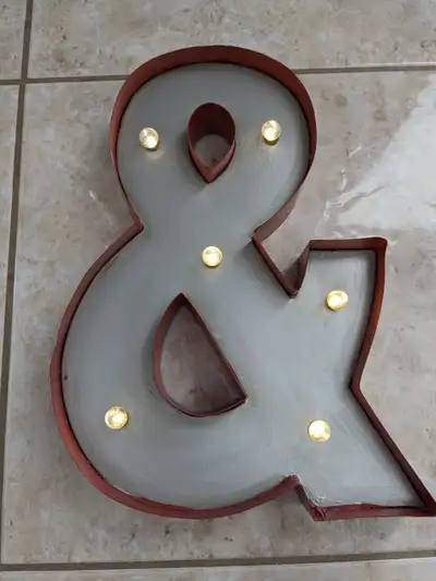 LED Marquee Sign, Ampersand! & • LED Marquee Sign, Ampersand & sign • Briefly used, and still just l...