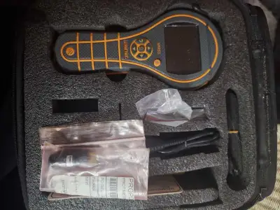 This is a used Protimeter MMS3 moisture meter in good condition, designed to measure moisture levels...