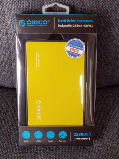 BNIB ORICO Hard Drive Enclosure with Data Cable, View more