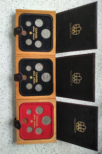 Canada Olympic 1982 1983 Wood Box Coin Sets