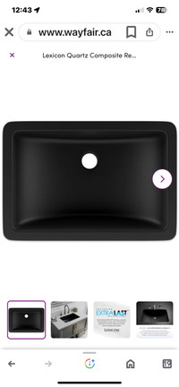 Quartz Composite Rectangle Vanity Sink 7739