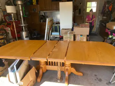 Just in time for Christmas. Extra large dining table. Seats 6-12 people. -excellent hand made qualit...