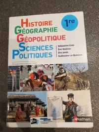 HGGSP Histoire Géographie 1re - Manuel scolaire Nathan Première