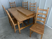 IKEA dining table with 6 chairs good condition