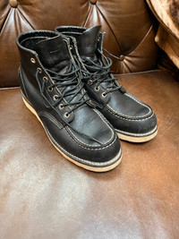 Black Red Wing Moc Boots Sz 9.5