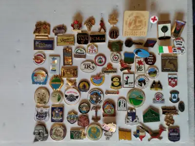 90 Pin Collection ~ Municipal, Regional, Nat'l, Int'l, Corp, Etc, View more