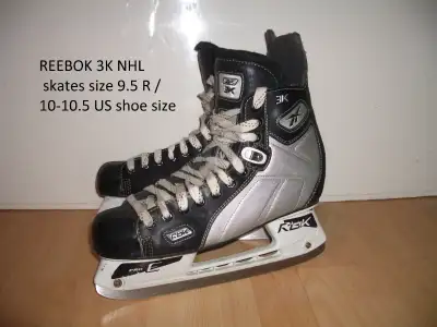 Patins _ REEBOK 3K NHL _ skates size 9.5 pour 10-10.5 US men reg, View more