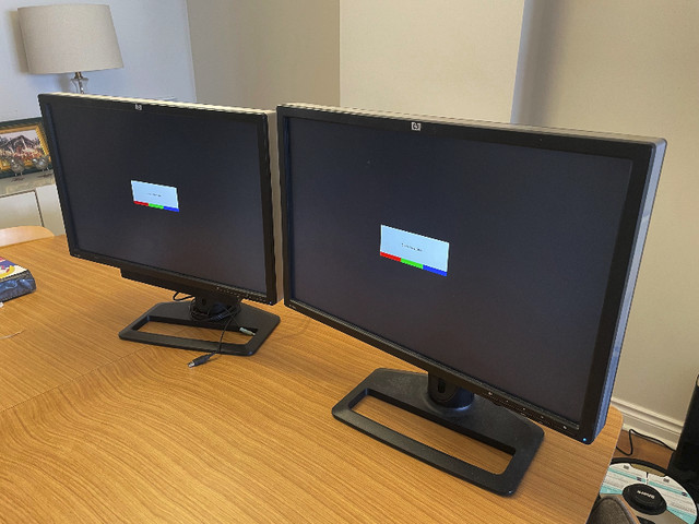 Two HP ZR24w 24-inch Monitors in Monitors in Calgary - Image 2