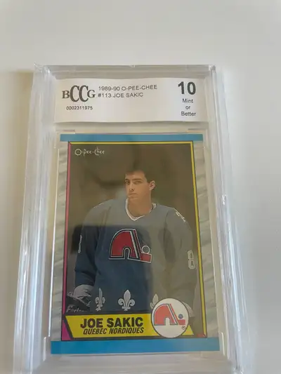 OPC Joe Sakic 113 Nordiques 10 Mint or Better, View more