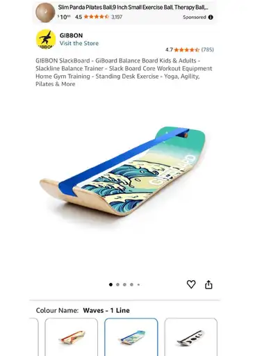 GIBBON SlackBoard - GiBoard Balance Board , View more