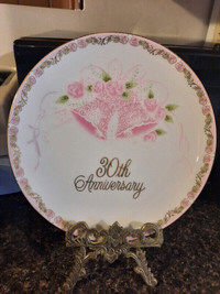 30th Anniversary Vintage Collectable Plate