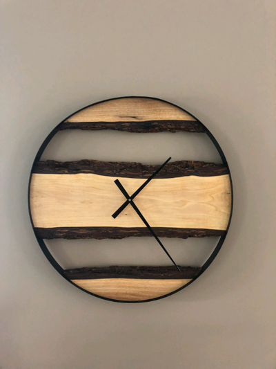 Custom Live Edge Wall Clock, View more