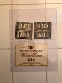 Case Label from Sudbury Brewing & two Black Label (not Carlings)