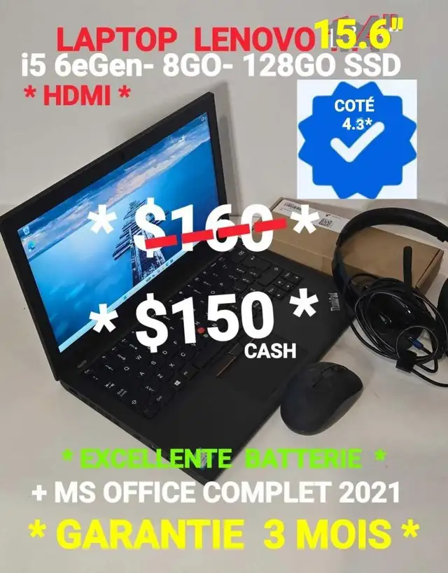 S.O.S SERVICES INFORMATIQUE AU MEILLEUR PRIX *GARANTIE * in Laptops in Laval / North Shore - Image 4