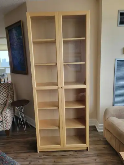 ikea Billy bookcase with glass doors, View more
