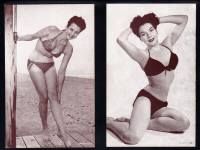 1950'sVintage Pinup femmes sexy Arcade/Exhibit Carte Ex+ shape B