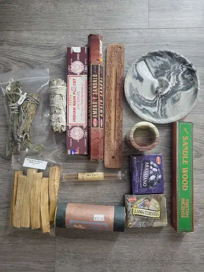Incense sticks, wood sticks, incense holder and burner, View more