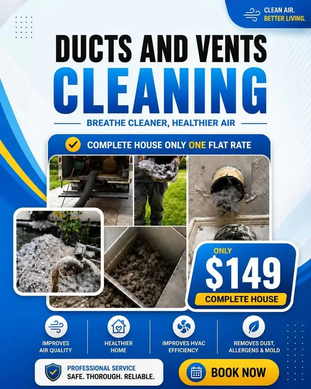 Professional Air Duct Cleaning Service - $149
