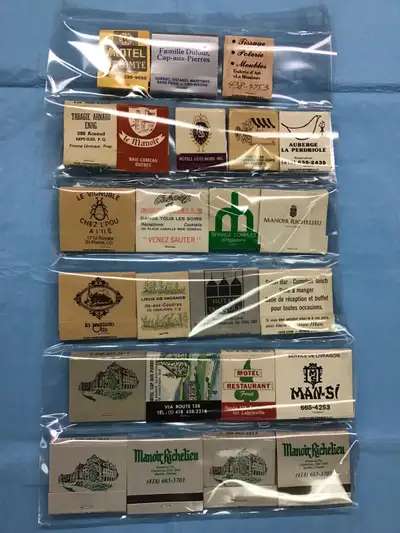 24 cartons allumettes vintage région cote nord