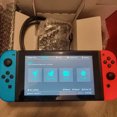 Switch v2 modded picofly 256gb with dock and charger, View more