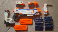 Nerf Modulus REGULATOR blaster gun w/attachments/mags/100 darts