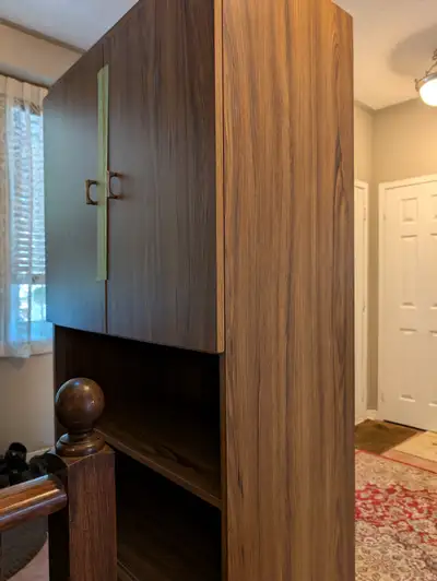 Shelving unit with drawers, View more