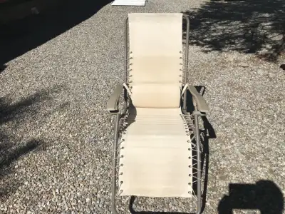 Lawn chair is used but in good shape