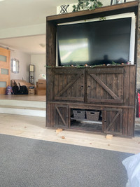 Free Solid Wood Entertainment Center!