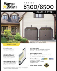 Wayne Dalton 8500 Garage 8 X7 Door (Panel)