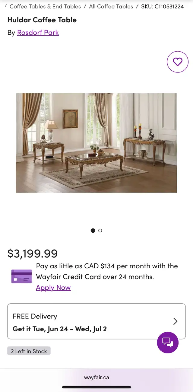 LUXURY Mirrored Top Mahogany Wood Coffee Table (retail $3200) in Coffee Tables in Ottawa - Image 3