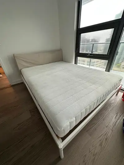 ikea KLEPPSTAD QUEEN bed frame + mattress, View more