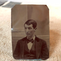 Ancienne photo Ferrotype (Tintype) Jeune homme #  3