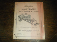 Massey Harris 5, 10 Loaders for Tractors Parts List Manual