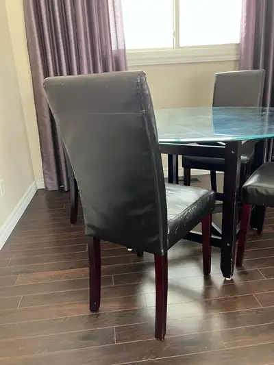 Glass Dining Table with Chairs, View more