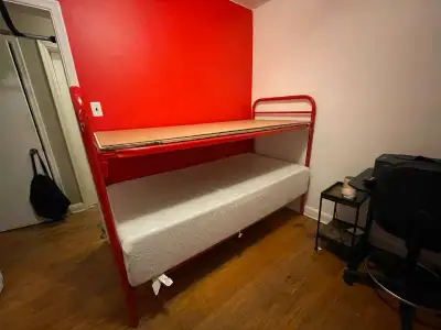Red Metal Bunk Bed Frame, View more