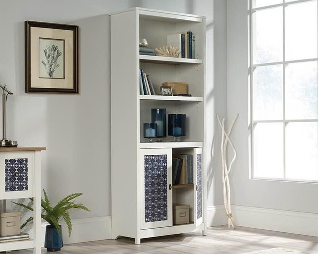 Cottage Road Library With Doors in Soft White - Sauder in Bookcases & Shelving Units in Kitchener / Waterloo - Image 2