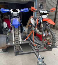 Dirt bikes and trailer