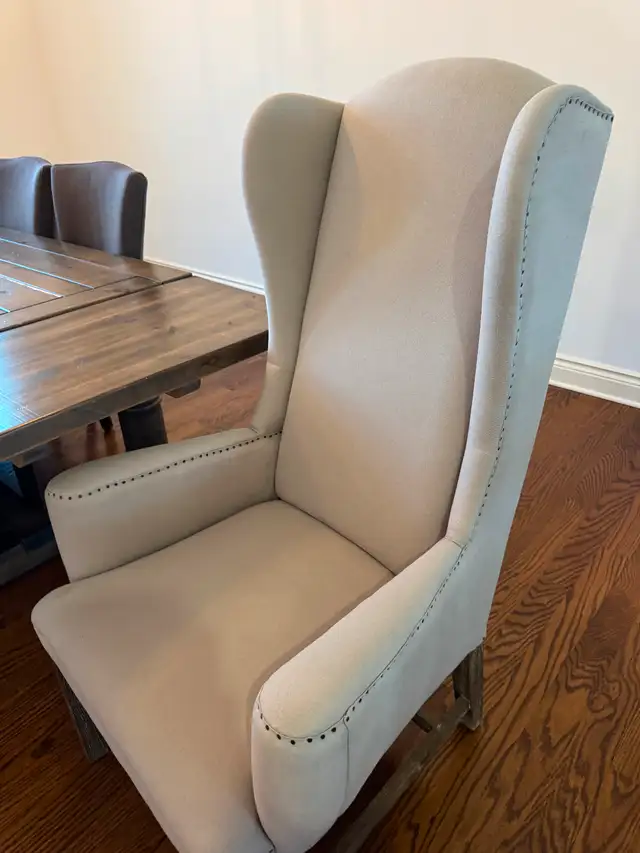 Custom stained/built solid wood dining room table and chairs (8) in Dining Tables & Sets in Kingston - Image 4