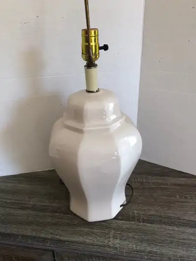 Vintage Ceramic Ginger Jar Shaped Lamp, View more