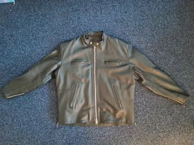 BRISTOL #3352 Men's Classic Leather Motorcycle Jacket SIZE 50, View more