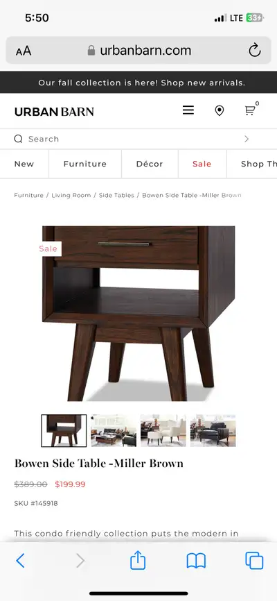 Looking for an Urban Barn side table. Bowen, View more