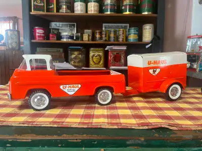 *** Vintage Nylint Ford Econoline U-Haul pickup truck and trailer *** This vintage toy is a Nylint F...