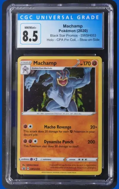 Pokemon Machamp SWSH053 CGC 8.5 Graded Card, View more
