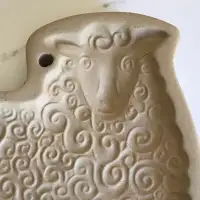 Vintage Brown Bag Cookie Art Sheep Mold