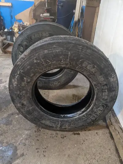 Just put new ones on cause the tread is almost gone, otherwise they seem solid,be great for a hay tr...