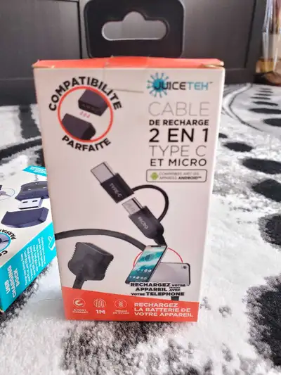 I'm offering a brand new JuiceTeh 2 in 1 Type-C Micro Charging Dock Cable, perfect for powering your...