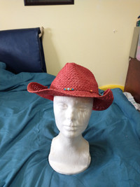 very nice ladies red western hat for sale