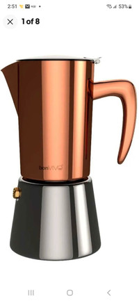 bonVIVO Intenca Stovetop Espresso Maker - Luxurious Italian Coff